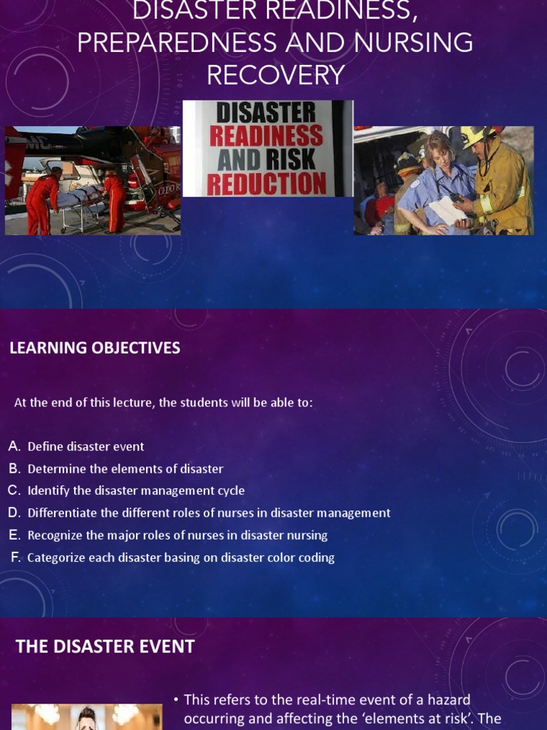 Disaster Readiness Preparedness And Nursing Recovery Pdf Emergency