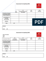 Ilanguage Assessment Form - 7 Copies