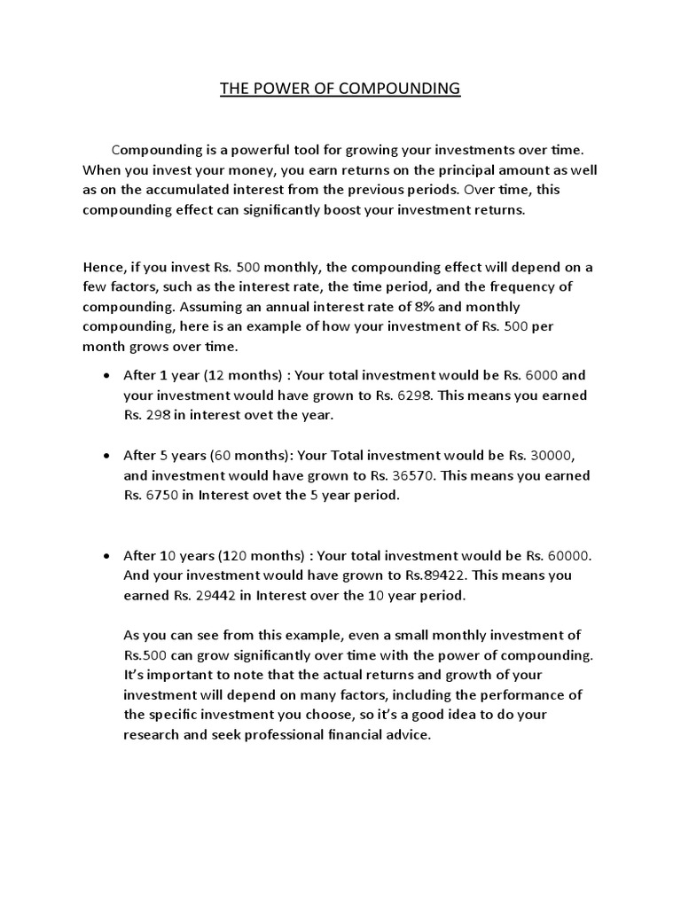 The power of compounding pdf