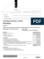 GCSE Physics Past Paper 2 Nov 18