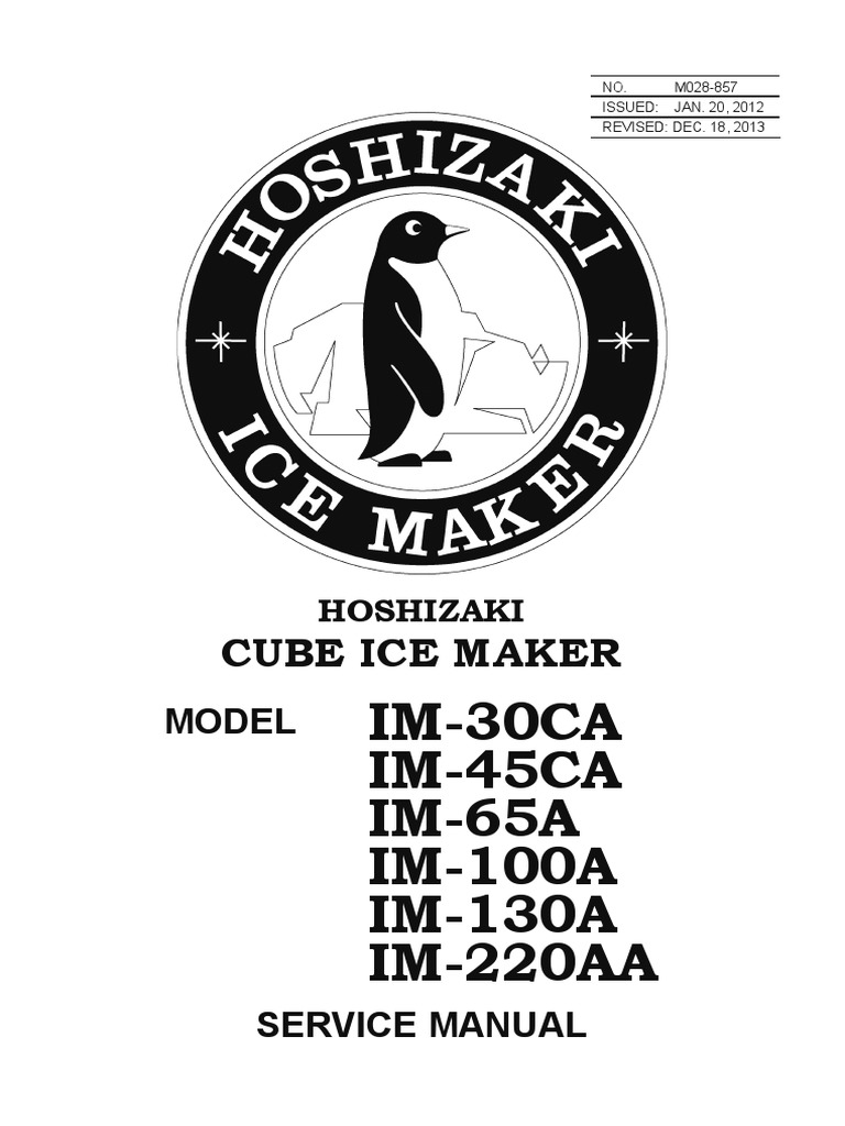 Ice Maker Service Manual | PDF | Water | Switch