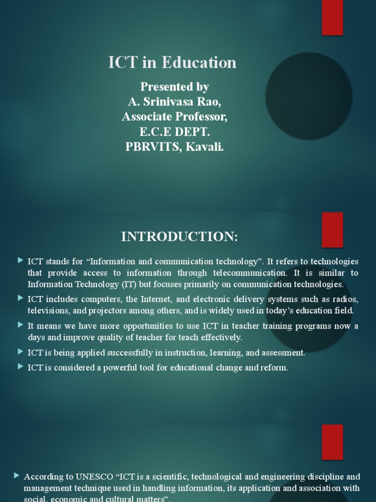 Ict in education pdf information and communications technology
