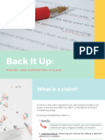 Making and Supporting A Claim PDF