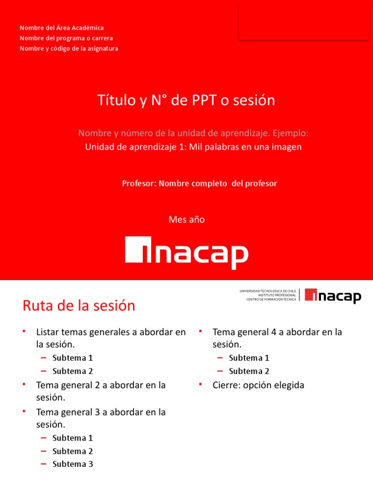 Plantilla PPT Inacap para Clases | PDF | Cognición | Ciencia cognitiva