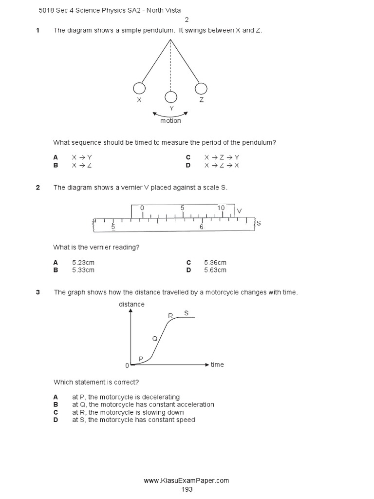 Sec 4 Science Physics SA2 2018 North Vista PDF | PDF | Electromagnetic ...