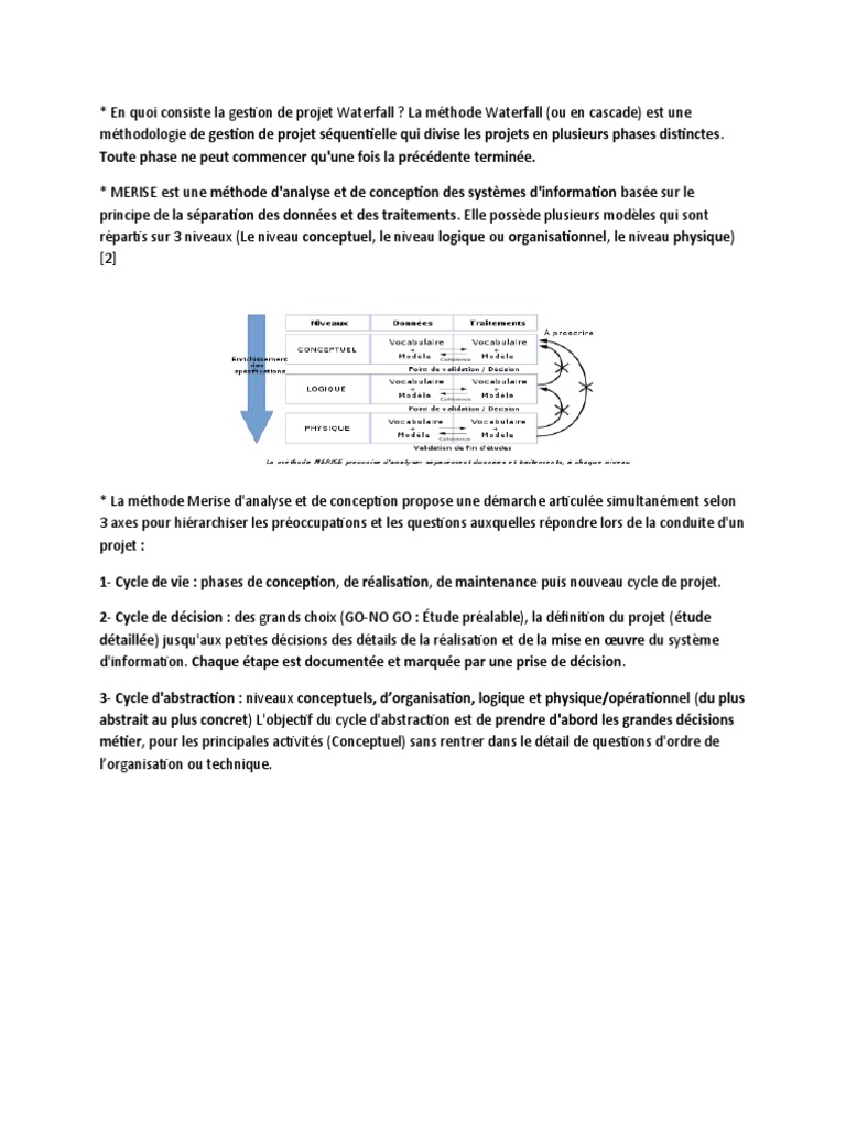 Introduction à la méthode Merise | PDF | Gestion de projet | Business