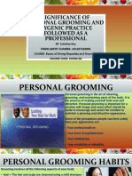 Significance of Personal Grooming and Hygenic Practice Followed As A Professional