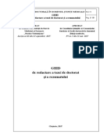 Ghid de redactare a tezei de doctor și a rezumatului