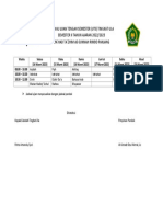 Jadwal Ujian Tingkat Ula