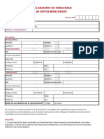 Declaración Veracidad Datos Bancarios PDF
