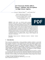 Flipped Classroom Model: Effects On Performance, Attitudes and Perceptions in High School Algebra