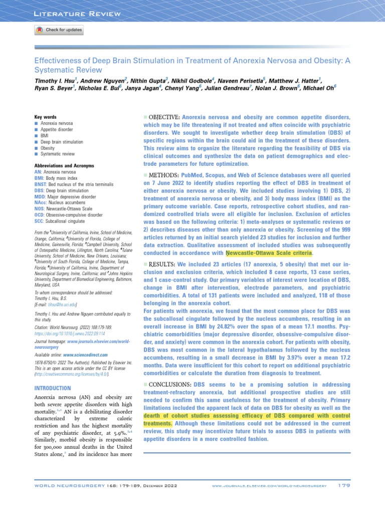 Deep Brain Stimulation Pdf Pdf Deep Brain Stimulation Anorexia