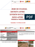 Informe de Guardia Distrito Apure