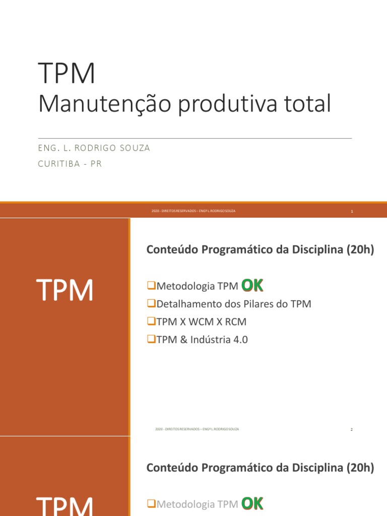 Introdução à Manutenção Produtiva Total (TPM) | PDF | Padronização ...