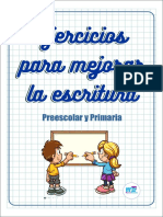 12 Fichas de Ejercicios para Mejorar La Escritura Preescolar y Primaria PDF