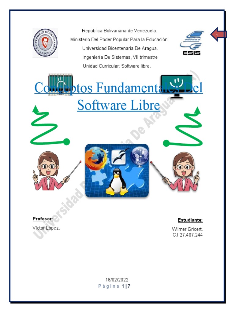 Conceptos Fundamentales de Software Libre PDF Software libre Software