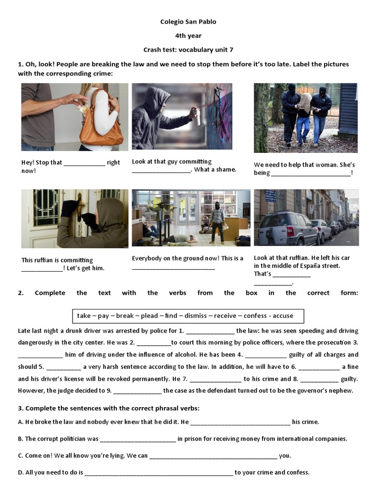 Crash Test Vocabulary Unit 7 PDF