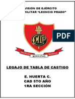 Legajo de castigo Colegio Militar Leoncio Prado