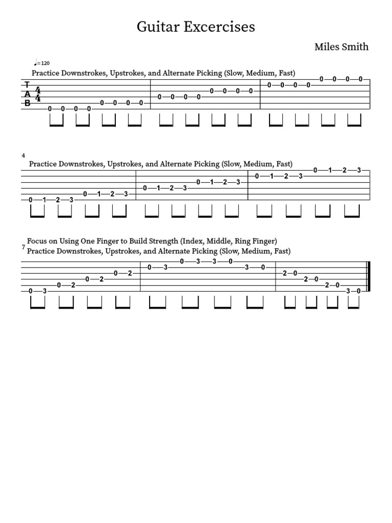 Guitar Technique Drills | PDF | Self-Improvement