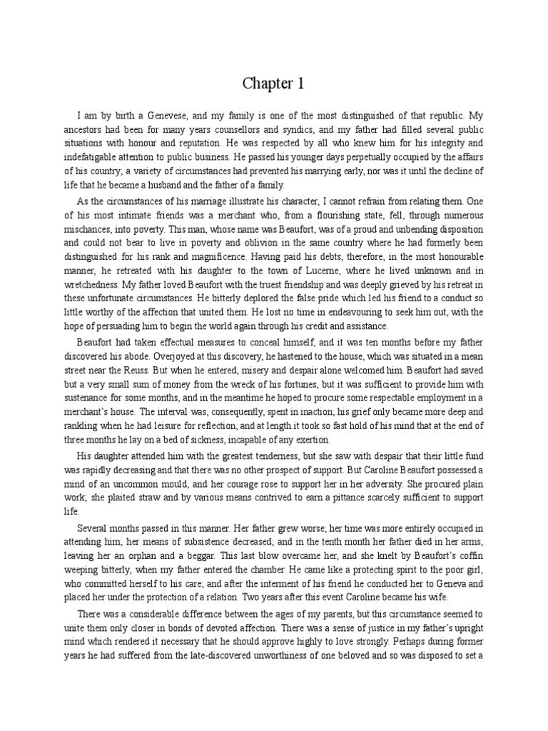 FrankensteinMary Shelley PDF Science Love