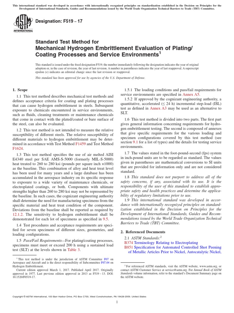 F 519 17 PDF PDF Fracture Heat Treating