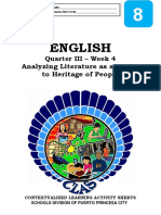 English8_q3_CLAS4_Analyzing Literature as a Mirror to Heritage of People_v4 - Eva Joyce Presto