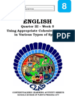 English8 - q3 - CLAS5 - Using Cohesive Devices in Various Types of Speech - v5 - FOR QA - Carissa Calalin