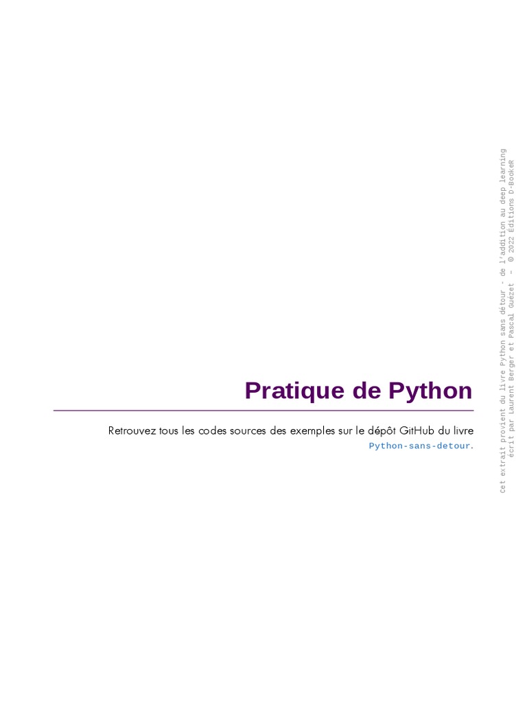 1066 Py-Bases ch1 Deb | PDF | Python (Langage de programmation ...