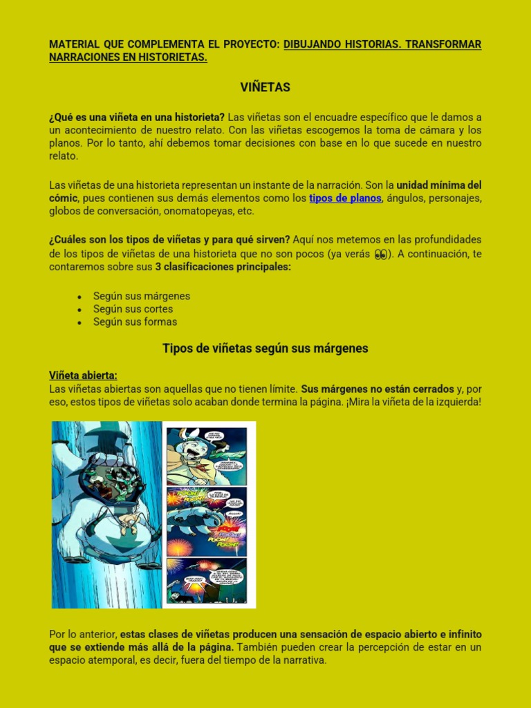 Viñetas Material Extra PDF | PDF | Cómics | Narración
