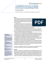 La Variabilidad Neuronal y El Diseño Universal para El Aprendizaje" PDF