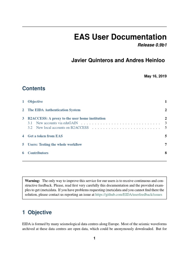 EIDA Authentication System User Guide | PDF | Login | User (Computing)