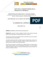 Reforma Politica Texto Aprobado en Com.1a