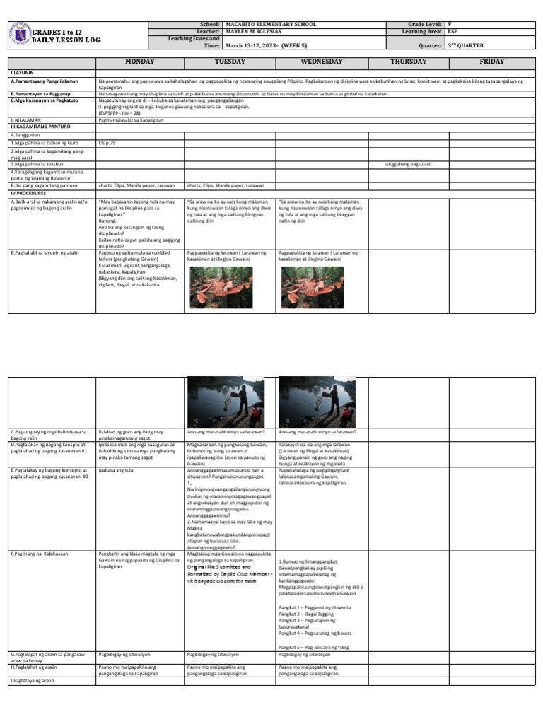 DLL - Esp 5 - Q3 - W5 | PDF
