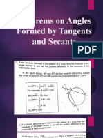 Theorems On Angles Formed by Tangents and Secants