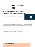 Atividades Iniciais 3 Ano Parte 3 Perguntas para Enquete Gramatical e Ortografica