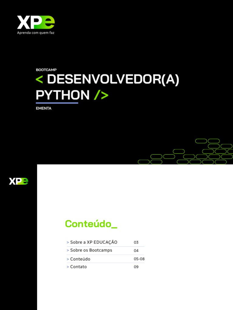 Bootcamp Desenvolvedor(a) Python | PDF | Python (linguagem de ...