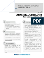 Prova ANALISTA JUDICIÁRIO TI do TRABALHO 13a REGIÃO