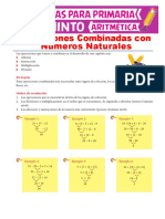 Operaciones Combinadas de Naturales Para Quinto de Primaria