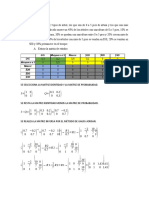 Matriz de probabilidad de árboles y estudiantes