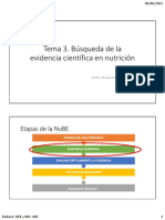 Tema 3. Búsqueda de Evidencia Científica en Nutrición