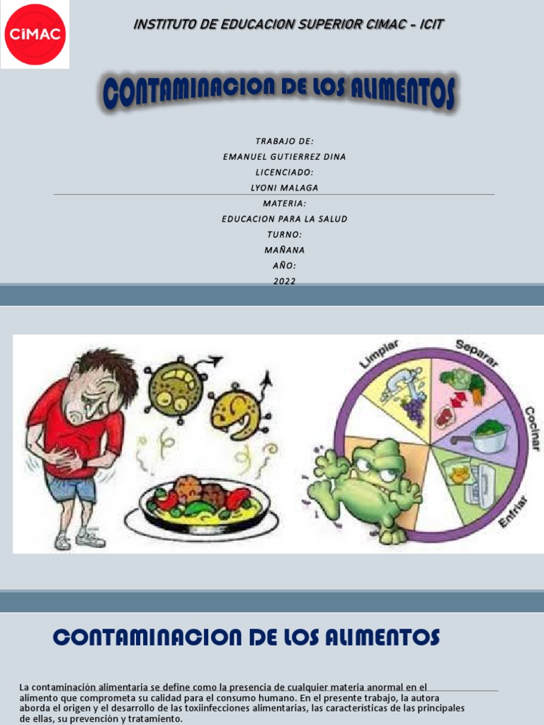 Contaminación alimentaria | PDF | Alimentos | Enfermedades transmitidas ...