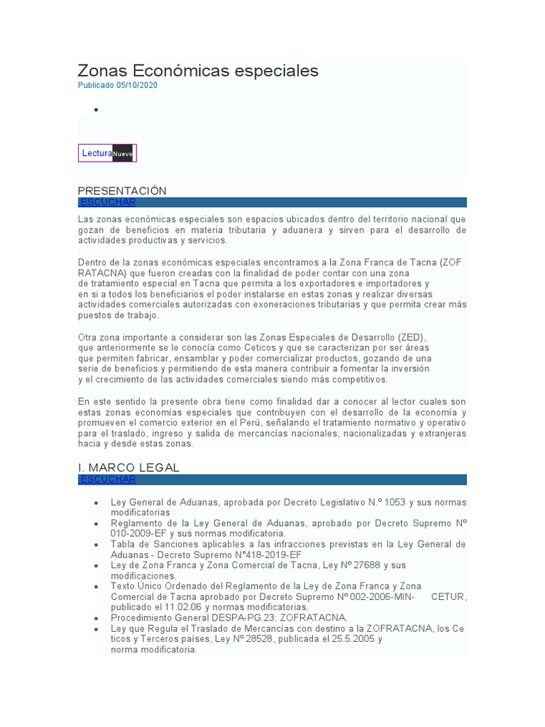 Zonas Económicas Especiales | PDF