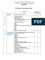 Lista de Cotejo