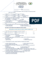 Third Quarter Summative Test Science 8