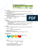 Detailed Lesson Plan in Mathematics 4 Multiplies Mentally 2-Digit by 1-To2-Digit Numbers With Products Up To 200 and Explains The Strategies Used