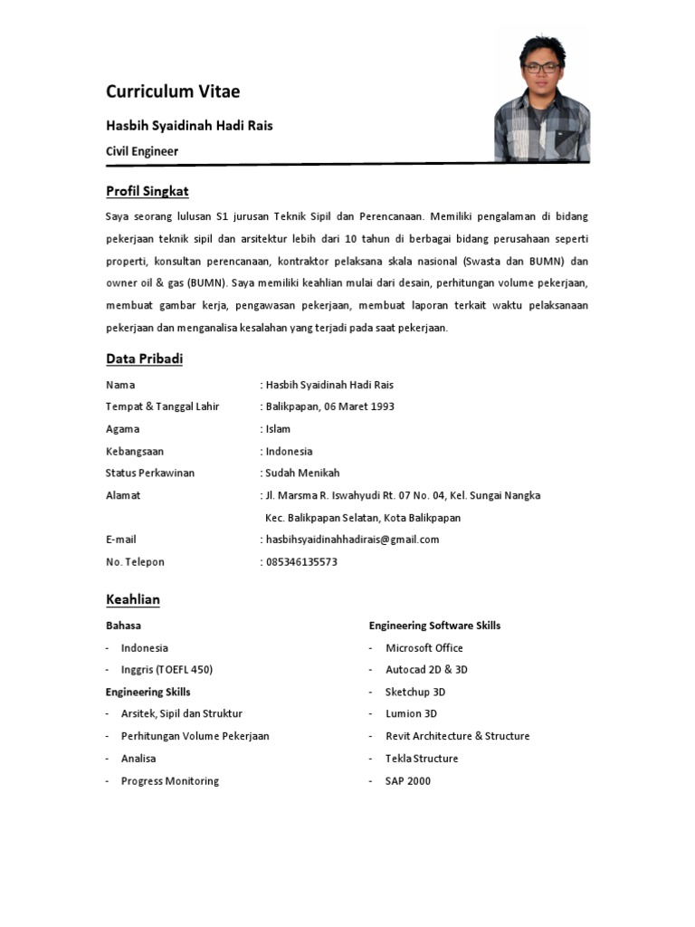 Curriculum Vitae 2022 Bahasa Indonesia PDF
