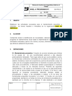 Sgi-Prg-20 Programa de Mantenimiento Preventivo y Correctivo