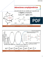 9 Equilibrios de Formación de Complejos (2) - Valoraciones Complejométricas y Aplicaciones