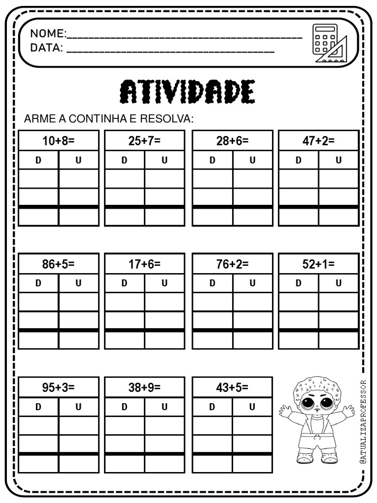 Coleção Atualiza Professor - Folha de Atividade de Matemática ...