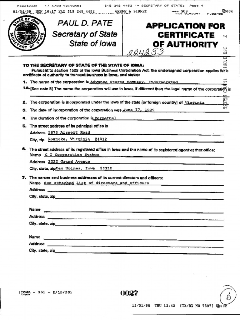 Advance stores company incorporated pdf